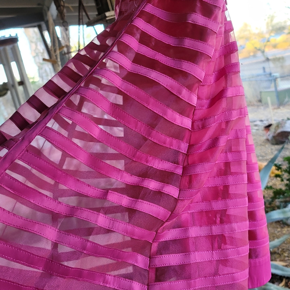 bebe A-Line Satiny/Sheer Summer Dress